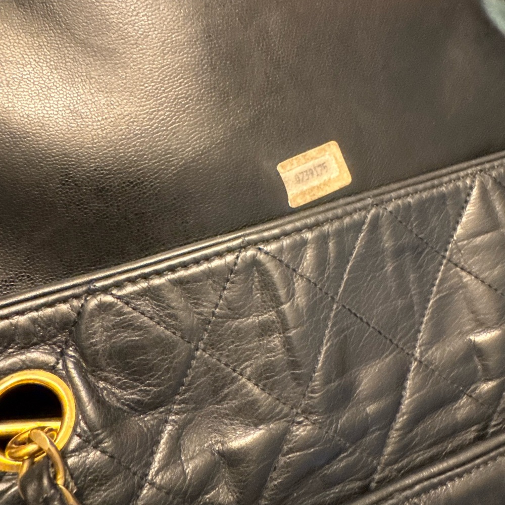 Black 🎉CHANEL Vintage Quilted Leather Tote Bag - Picture 5 of 5